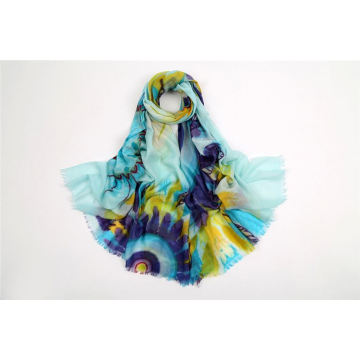 Factory Sale OEM quality the flower of wings cashmere scarf from China